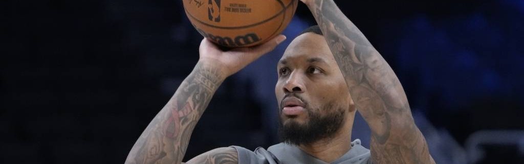 利拉德已脱掉保护靴 进行轻度投篮和跑动训练