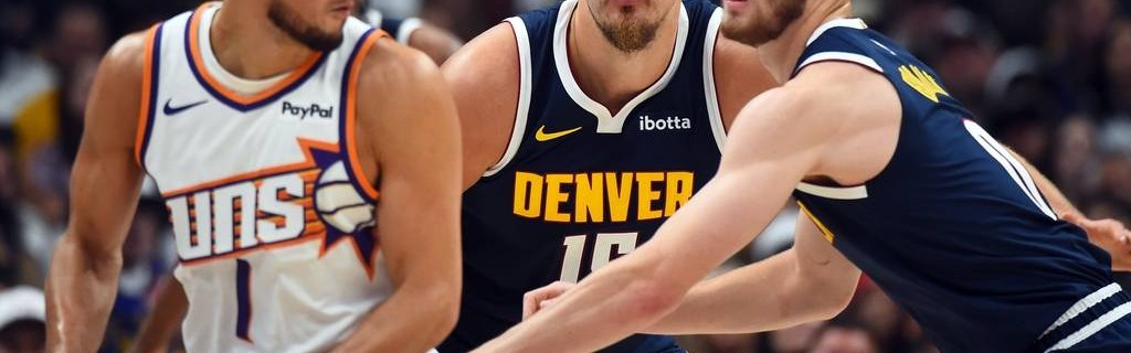 约基奇14+14+15布克空砍31分 掘金射日首胜